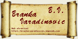 Branka Varadinović vizit kartica